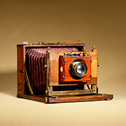 【PHOTO HALL】法国木制横置折叠相机细节图